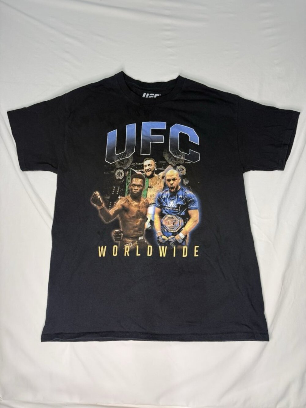 UFC WORLDWIDE Shirt Men’s Large Graphic Tee Jon Jones Izzy McGregor